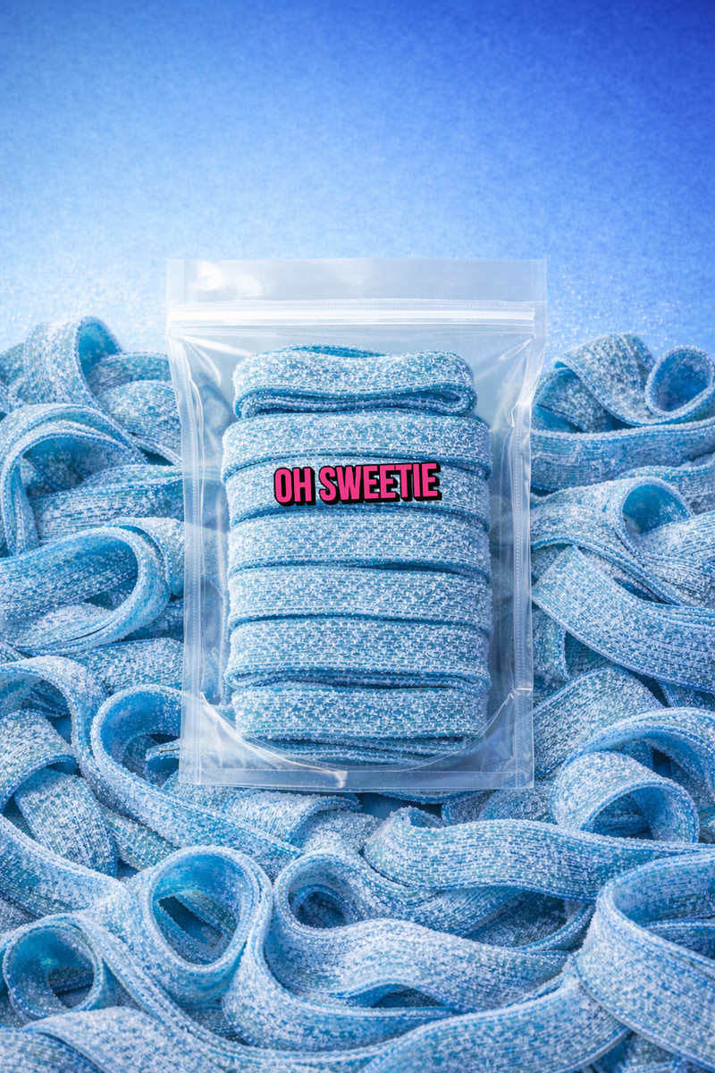 Sour Blue Raspberry Belts | Fizzy Sour Sweets | Oh Sweetie