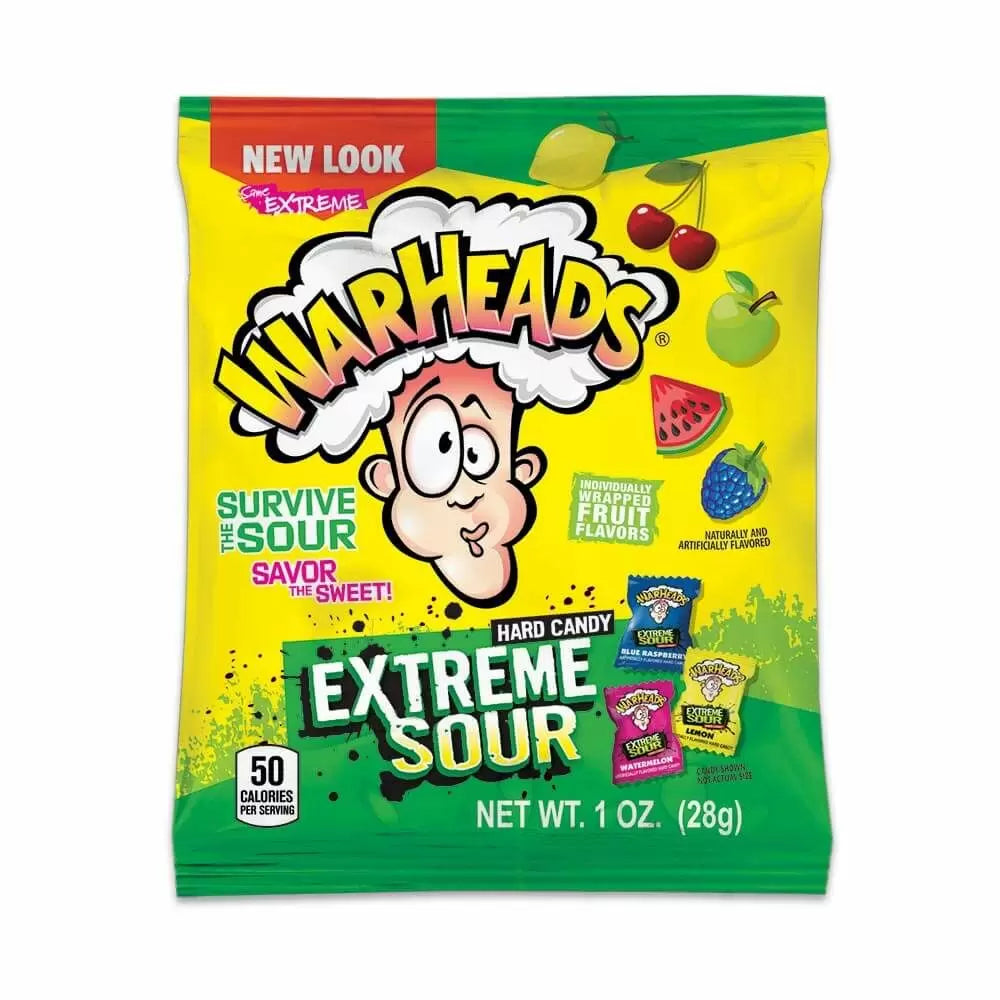 Warheads Extreme Sour Hard Candy Bag 28g